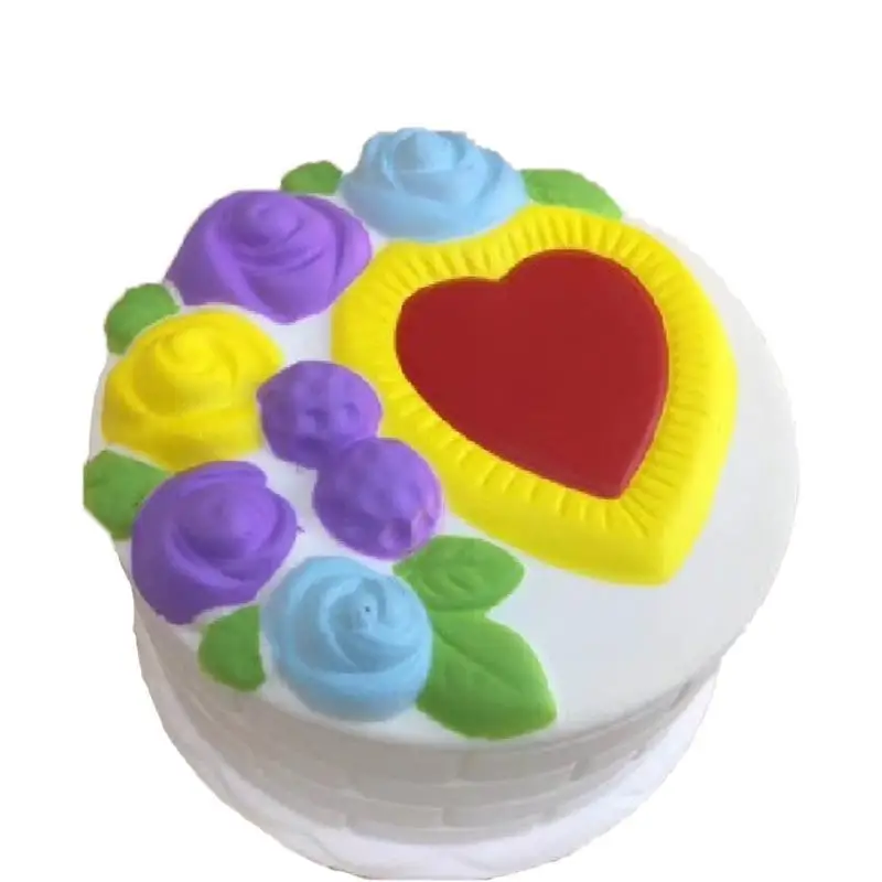 Kawaii Cake Slow Rising Stress Relief Squeeze Toys For Kids PU Soft Decompression Toy Simulated Food Cake Squeeze Toy-TOY