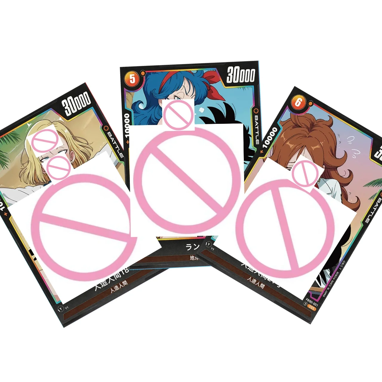 3pcs/set Dragon Ball Girl Issue 2 Android 18 Diy Folding Flash Card Lunch Android 21 ACG Goddess Game Collection Gentleman Card