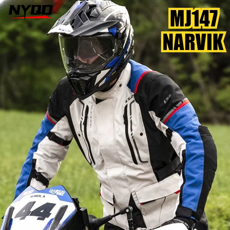 

LS2 NARVIK MJ147 Мотоциклетная куртка мужские гоночные костюмы для мотокросса анти-осенняя дышащая куртка брюки mp156 Four Seasons
