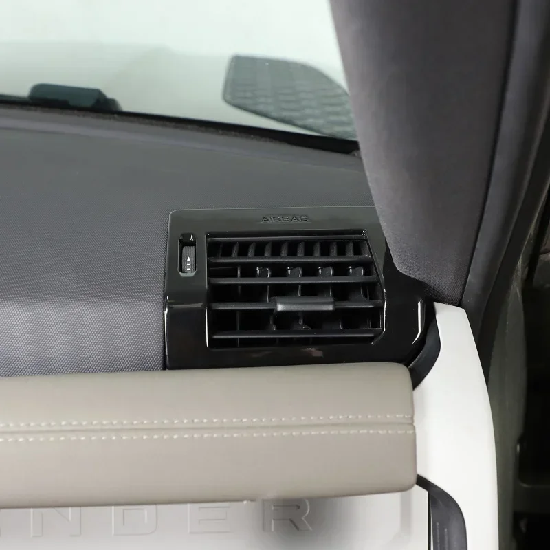 

For Land Rover Defender 90 110 130 20-24 ABS Black Car Dashboard Air Condition Side Vent Air Outlet Cover Trim Car Accessories