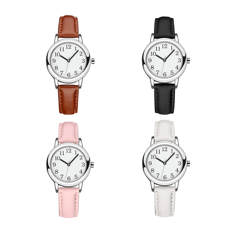 Add Picture In Watch Personalized Design Photo Background Girl's Watch Leather Band OEM Own Printed White Virgin Watch