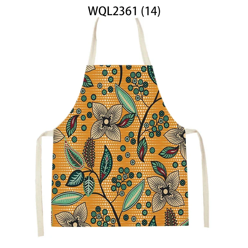 Upetstory Plumeria Flower Print Kitchen Chef Apron 3D Floral Women Adjustable Waist Apron for BBQ Baking Cooking Delantales