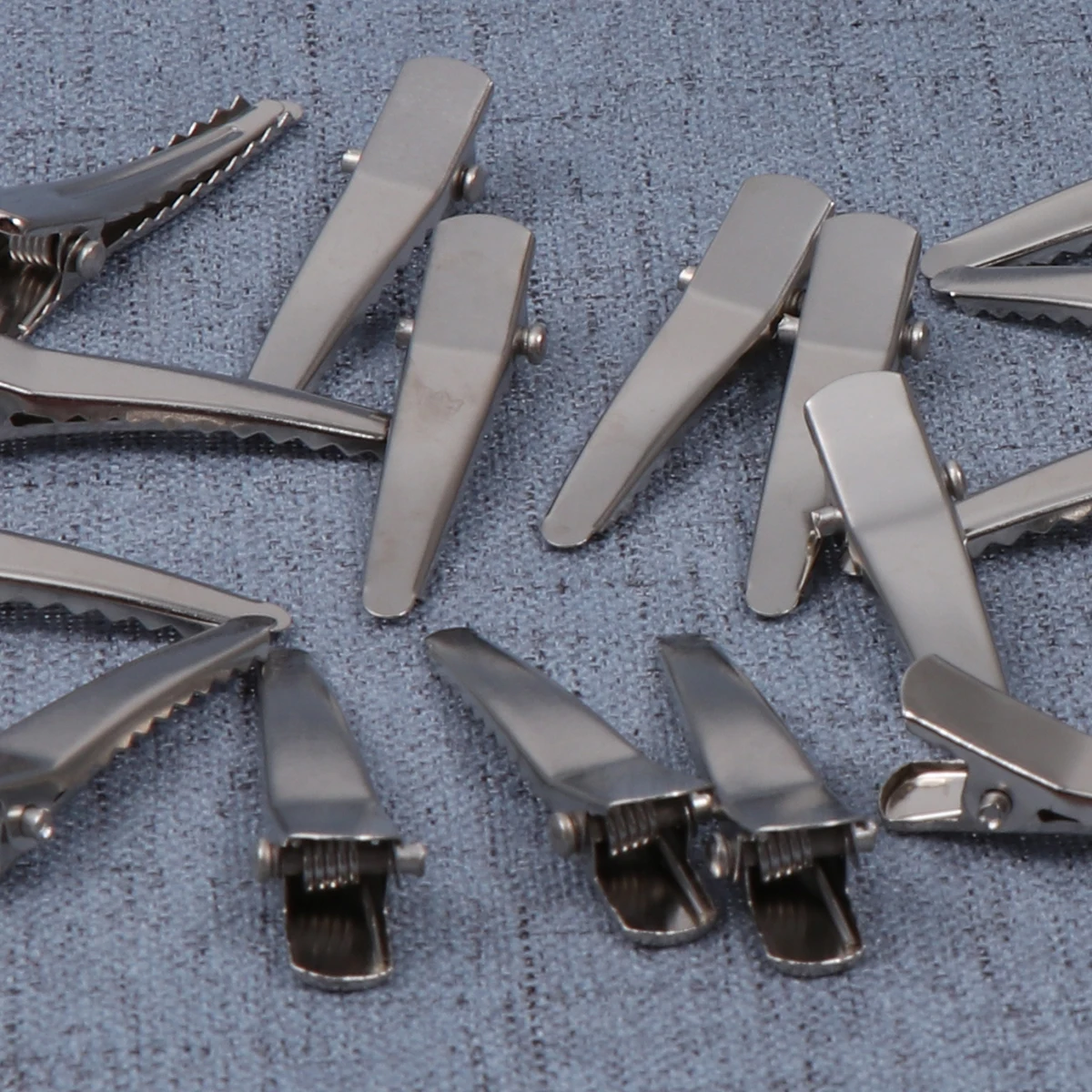 

80 pcs Hair Clips 35mm 40mm 45mm 60mm Silver Metal Duckbill Prongs Non Damage Curling Accessories For Craft Projects