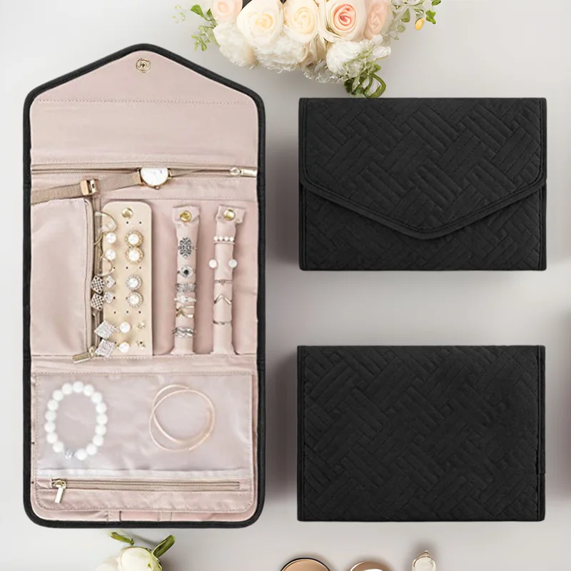 

Portable Travel Jewelry Storage Bag For Storing Rings Earrings Bracelets And Necklaces. Multi-functional Jewelry Storage Bag