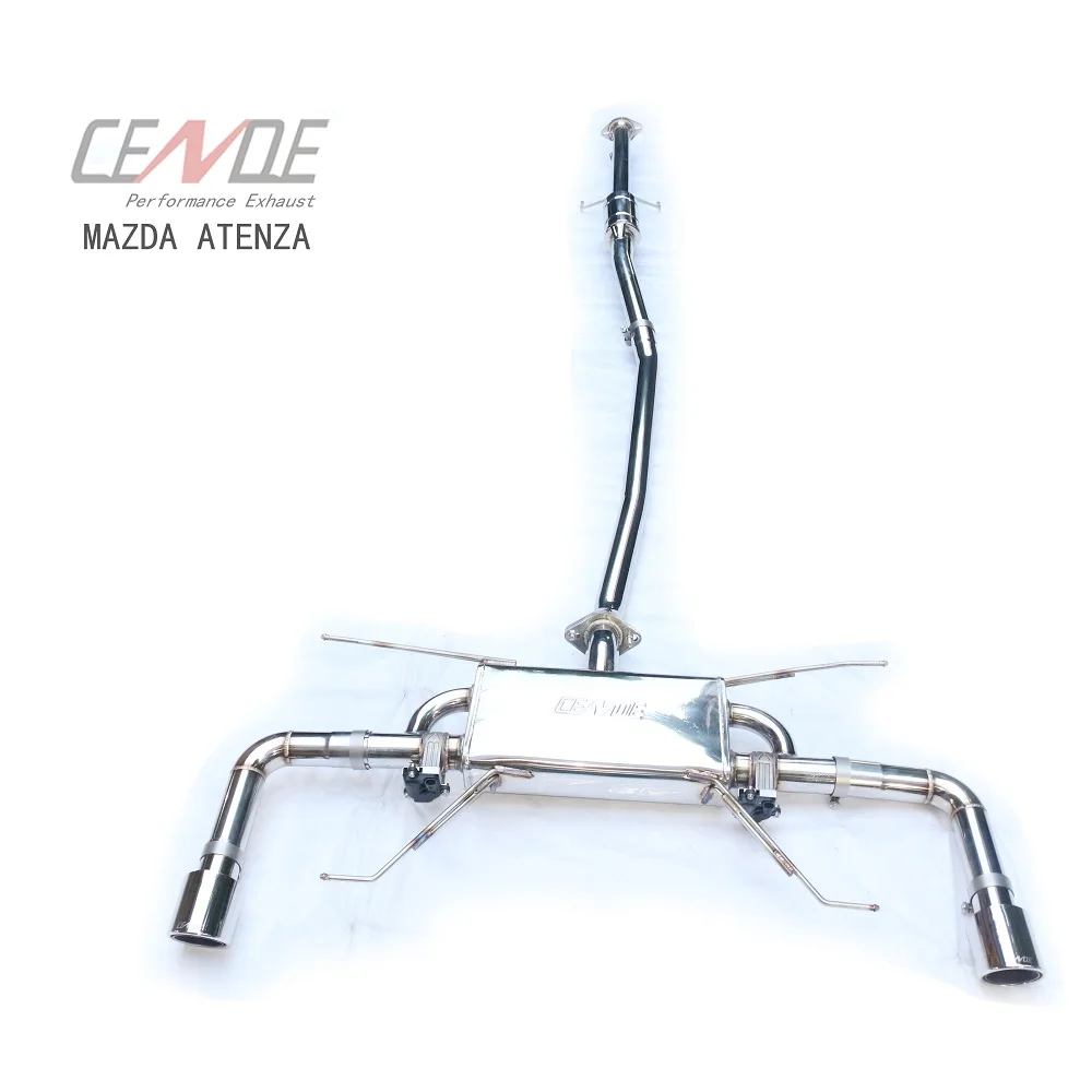 Factory Price Stainless Catback Valve Exhaust for Mazda Atenza exhaust 2.0 2.5