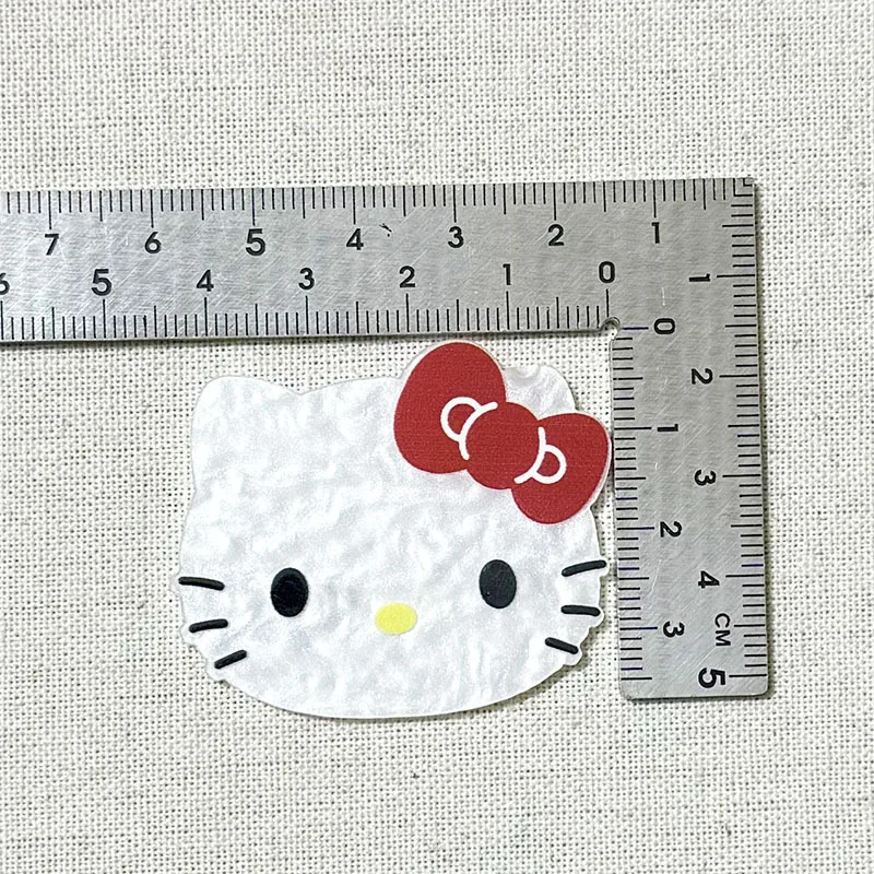 

10pcs Hello Kitty Accessories Kawaii Women Cartoon Acrylic DIY Hair Clip Clothes Shoes Backpack Toy Material Girl Gift Wholesale