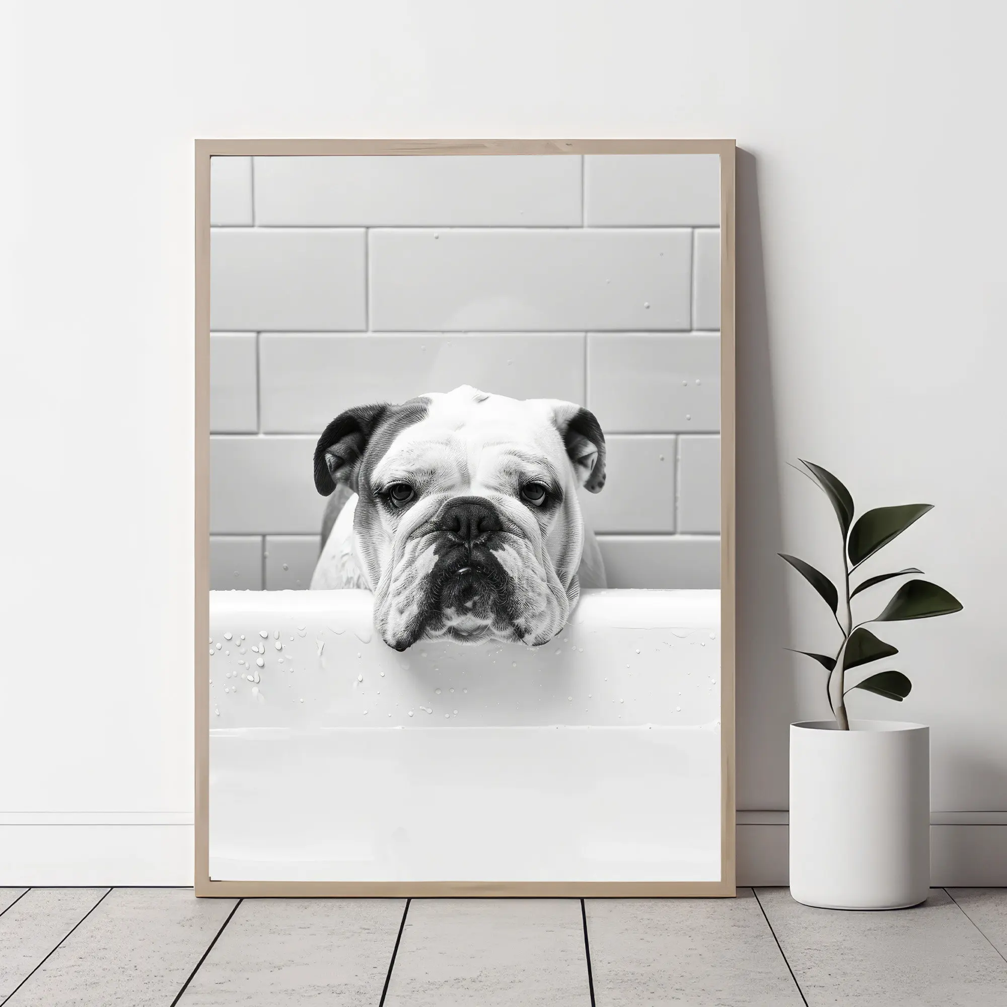 Animals in Bubbles Bathtub Modern Cute Highland Cow Koala Posters and Prints Canvas Printing Wall Art Picture for Bathroom Decor
