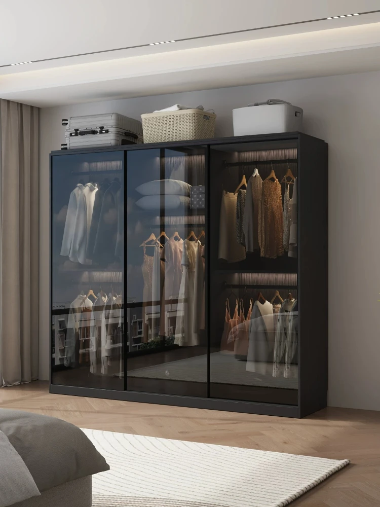 Bedroom Bedroom home small apartment sliding door wardrobe storage large cabinets organizer furniture assembly clothes cabinet wardrobe - Aliexpress Deal