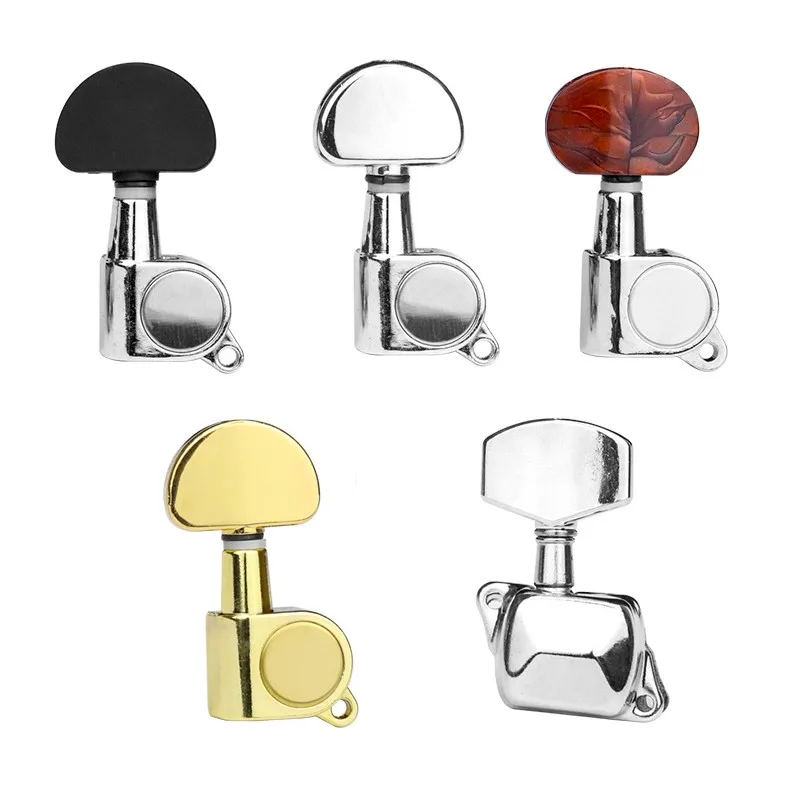 Folk Guitar String Tuning Pegs Semi-Closed/All-Closed Metal Guitar String Button Tuner Machine Heads Guitar Accessories