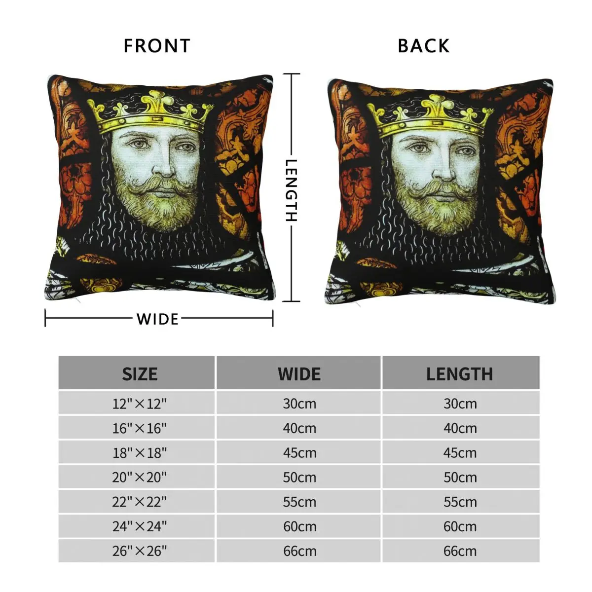 Richard The Lionheart Square Pillowcase Polyester Linen Velvet Creative Zip Decorative Sofa Seater Cushion Cover 18