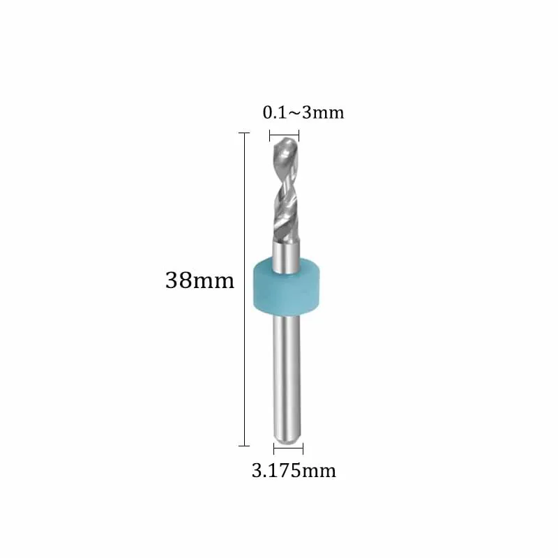 10pcs 0.1~3mm PCB Drill Bit Micro Drill Bit PCB Printed Circuit Board Drilling Tool Shank Carbide Hole Drilling Cutter