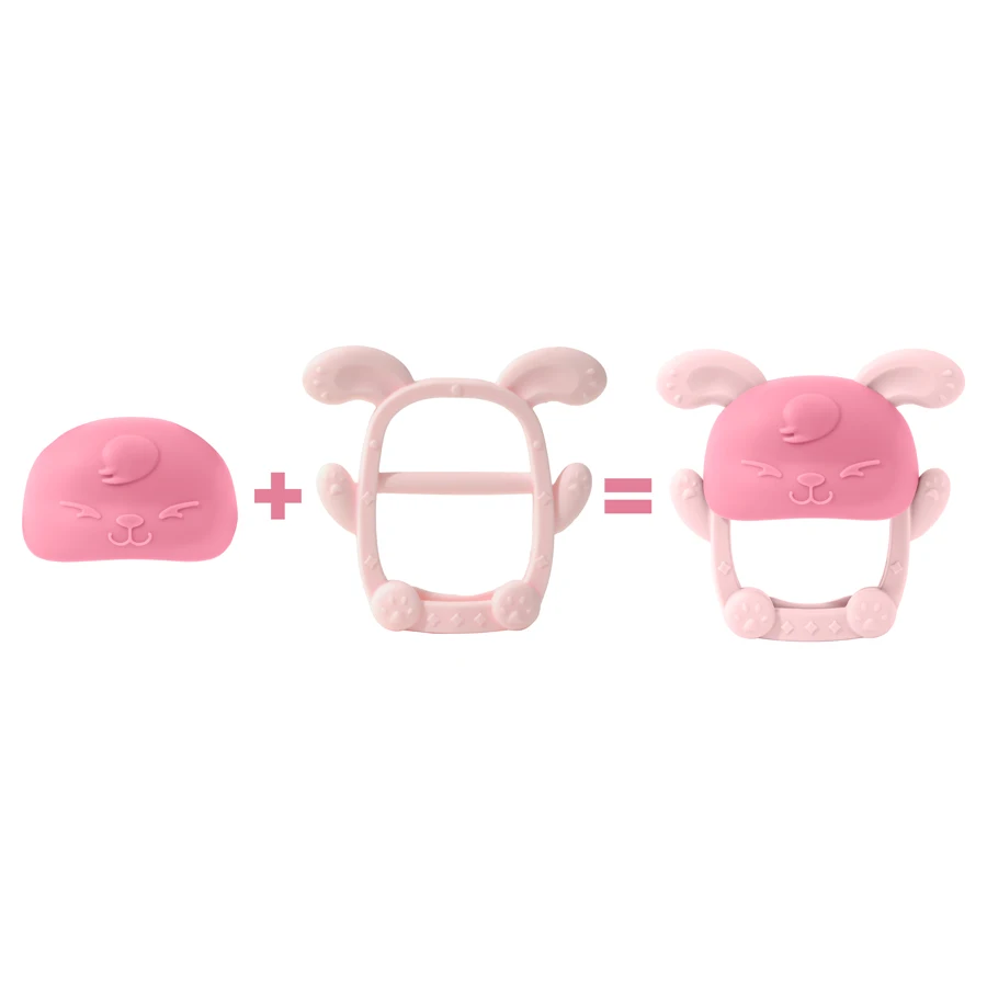 1PC Silicone Baby Teethers BPA Free Cute Cartoon Rabbit Shape Baby Toys Nursing Baby Items Soft Baby Care Equipment