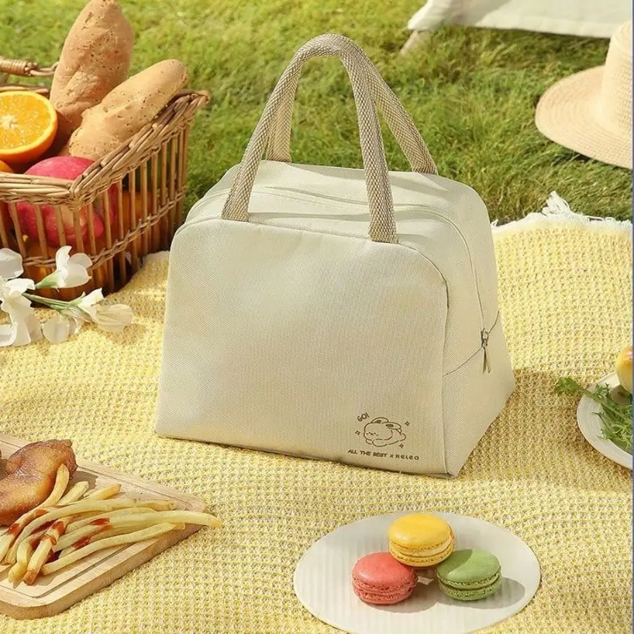 

Женские и мужские милые сумки-тоут для обеда, многоразовый изолированный ланч-бокс большой емкости, многоразовый изолированный холодильник для работы, пикника