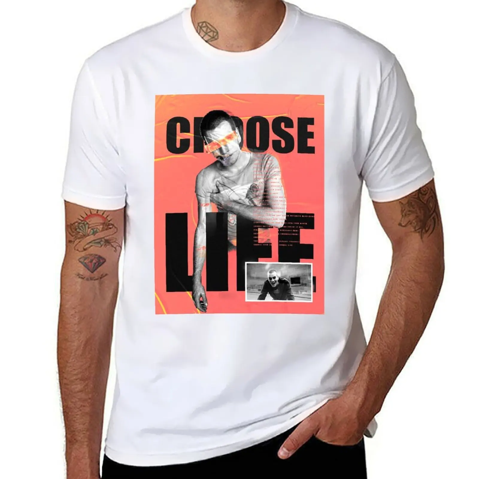 

CHOOSE LIFE- trainspotting T-Shirt t shirts for man cotton soft man t shirt heavy cotton T-Shirt