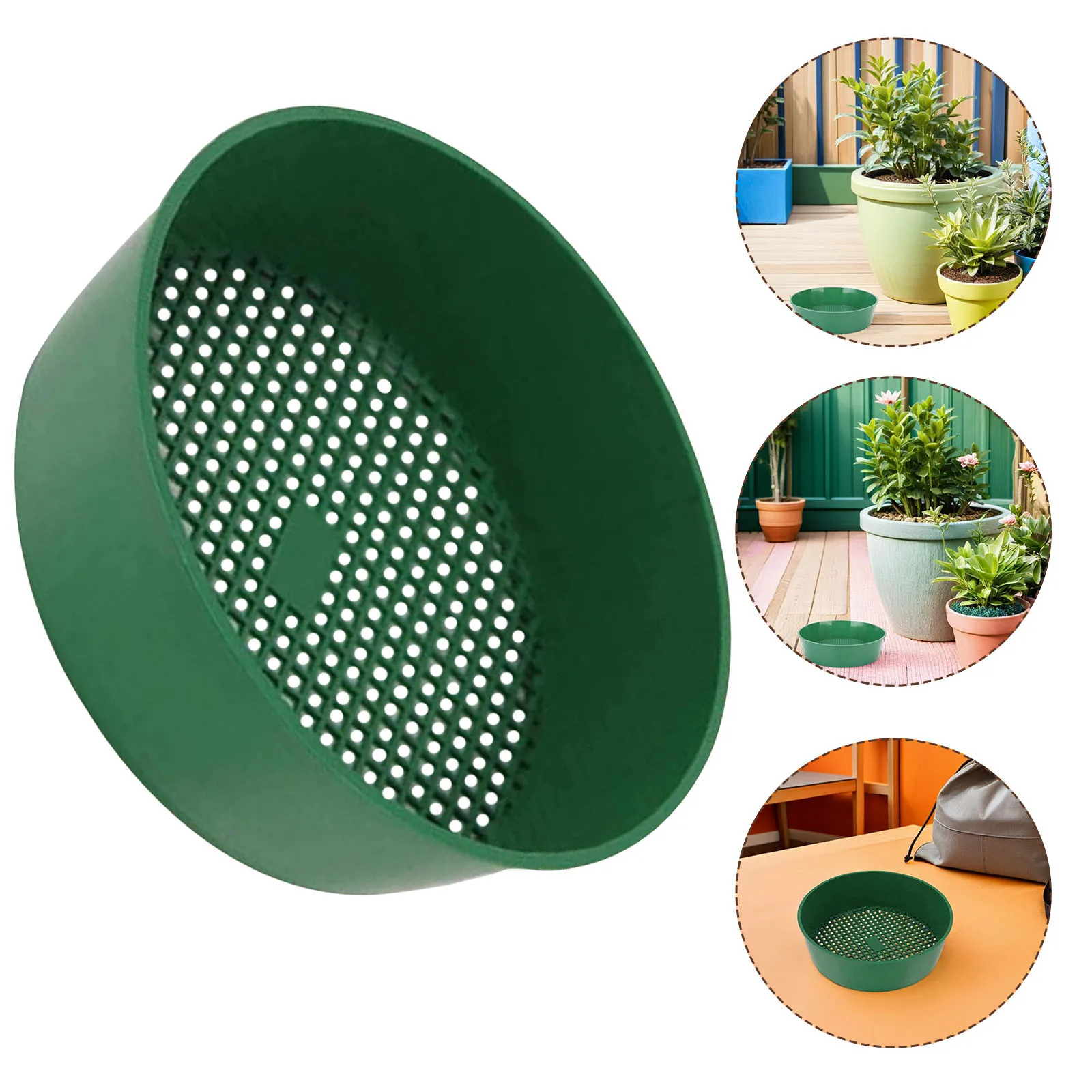 

Garden Soil Sieve Mesh Sifting Pan 8 Inch Sand Filter Tool For Outdoor Gardening Planting Soil Sifting Plastic Sifter