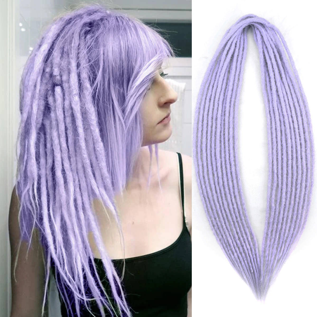 Extensions de Dreadlocks Synthétiques Faites à la Main pour Femme, Tresses au Crochet, 24 36