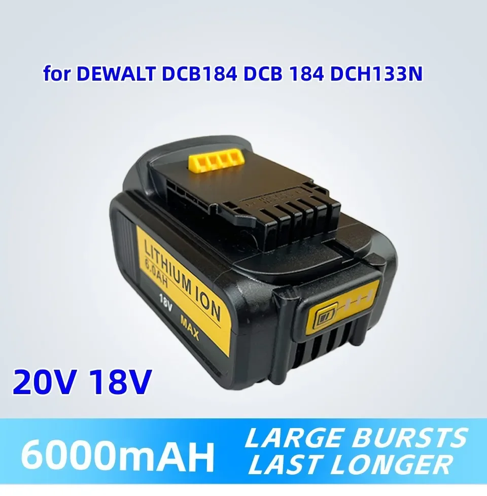 Screwdriver BatteryFor Dewalt (20V 18V) 6 Ah (lithium-ion) Pn: DCB180, DCB204