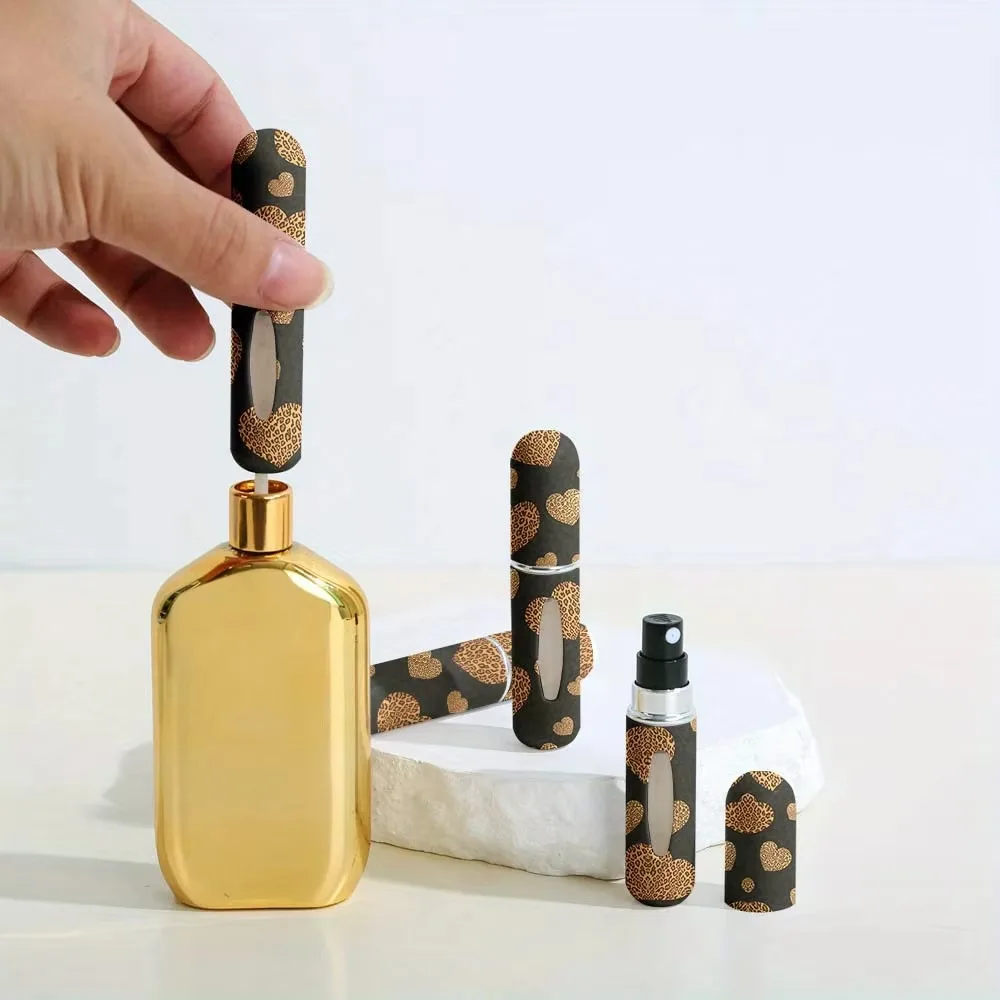 Portable 5ml Refillable Spray Bottle Leopard Pattern Mini Perfume Spray Bottle Daily Use Cosmetic Pump Dispenser Travel
