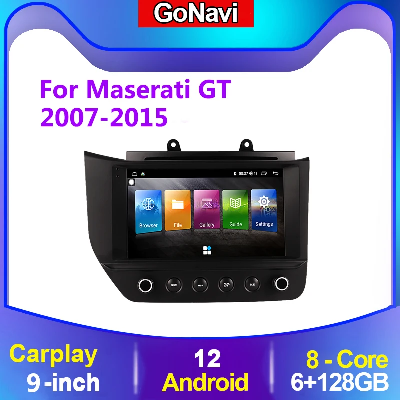 

Android 12 rádio do carro para maserati GT 2007-2015 multimídia qualcomm player com 360 câmera gps navegação estéreo autoradio