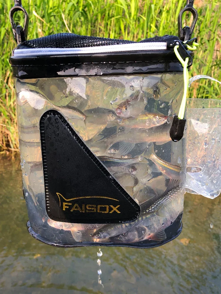 Live fish bucket thickened stream multi-functional eva transparent fish bucket one shape thickened folding