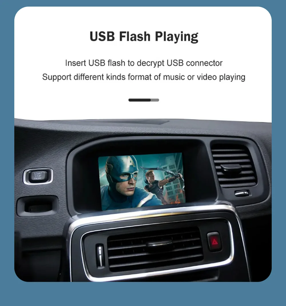 AUTOABC Neues kabelloses Carplay Android Auto Modul für Volvo S60 XC60 V60 V40 2015-2018 Mirror Cast AirPlay Unterstützung für Kameras – Detail 11