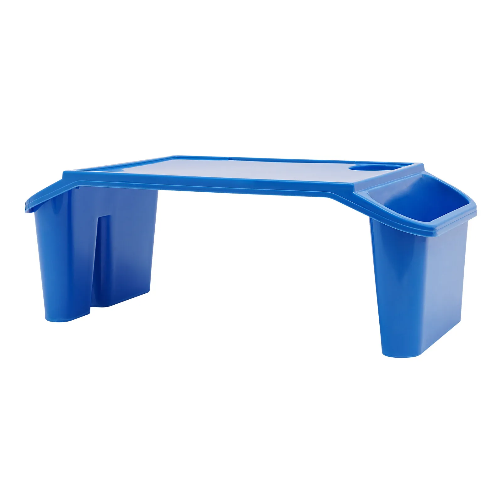 4피스 어린이용 랩탑 책상 세트 (수납 포켓 포함) - 침대에서 아침 식사, 노트북, 공예 활동을 위한 가벼운 플라스틱 트레이, 어린이용 테이블