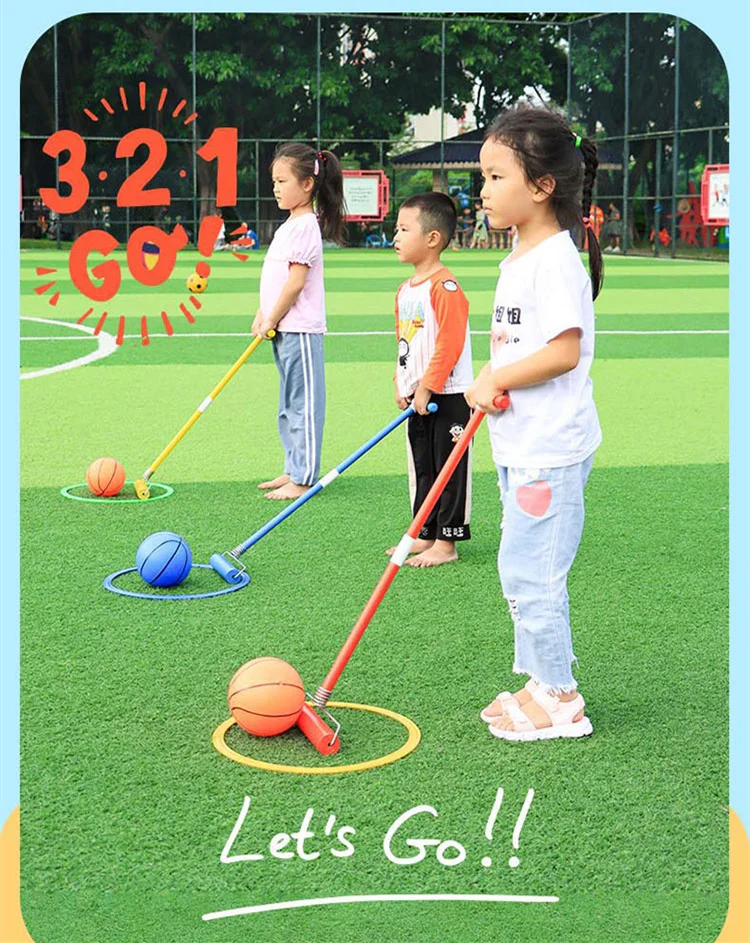 Funny Outdoor Games Rolling Chase Ball Race Kids Sensory Toys Parent Children Team Building Toy Hockey Train Kindergarten Sports