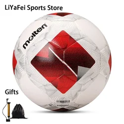 Balones de fútbol originales fundidos de tamaño 5, balones de fútbol sala de entrenamiento para interiores y exteriores para jóvenes y adultos, regalos gratis de alta calidad