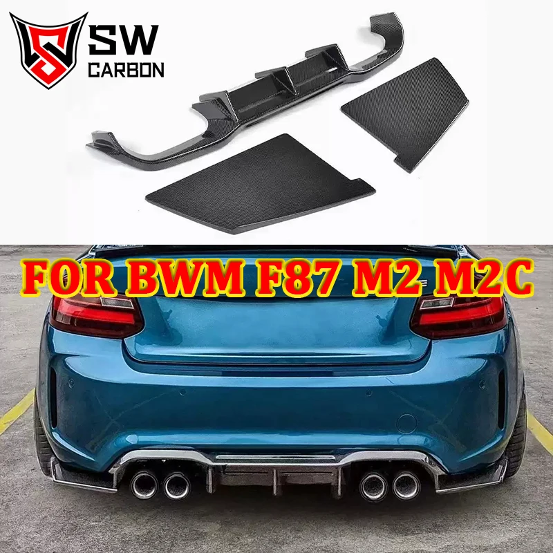 F87 M2 High Quality Carbon Fiber MTC Style Rear Bumper Splitter Lip Under Spoiler Body Kit for BMW F87 M2 M2C Coupe