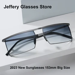 2024 Fashion Sports Men Sunglasses Big Rectangle Brand Designer UV 400 Protect Sun Glasses Optical Eyeglasses Spectacles