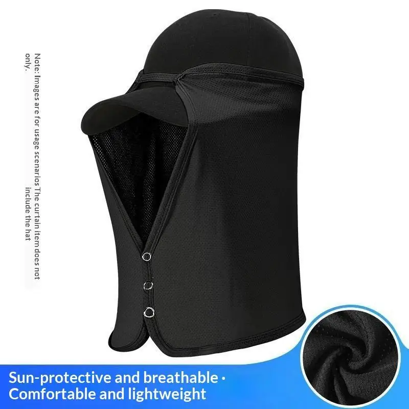 Atmungsaktiver UV-Schutz-Sonnenhut mit abnehmbarem Gesichts- und Nackenschutz für Outdoor-Aktivitäten wie Wandern und Angeln im Sommer. – Detail 8