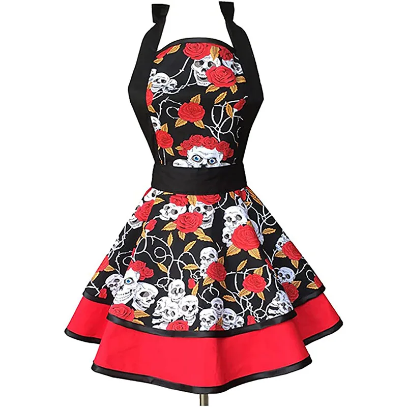 

Jananese Sexy Women's Kitchen Apron with Lace Bowknot Maid Outfit Waitress Dress Short Colorful Lovely Bow for Couples