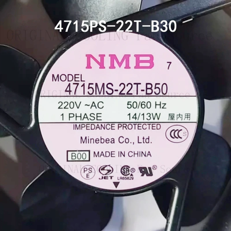 

B New in box FOR NMB Axial flow fan 14/13W 220VAC 4715PS-22T-B30 120*120*38mm radiator