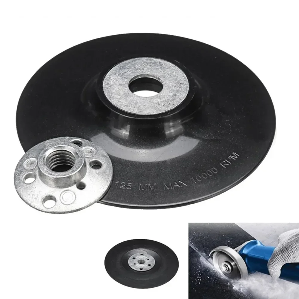 

Backing Pad Disc Backing Pad Tool 125mm Resin Fibre Discs With Lock Nut Thread Durable For Angle Grinder Sander Polishers