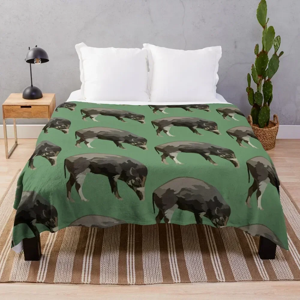 

V is for Visayan warty hog Throw Blanket Thin for winter Hairys For Sofa Thin Blankets