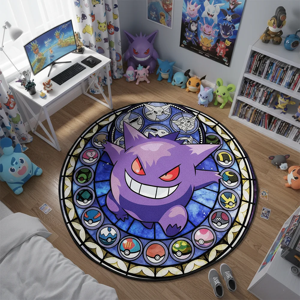 Gaming Accessories For Kids Room - Pokemon Tarzı Anime Halı Gengar Yer