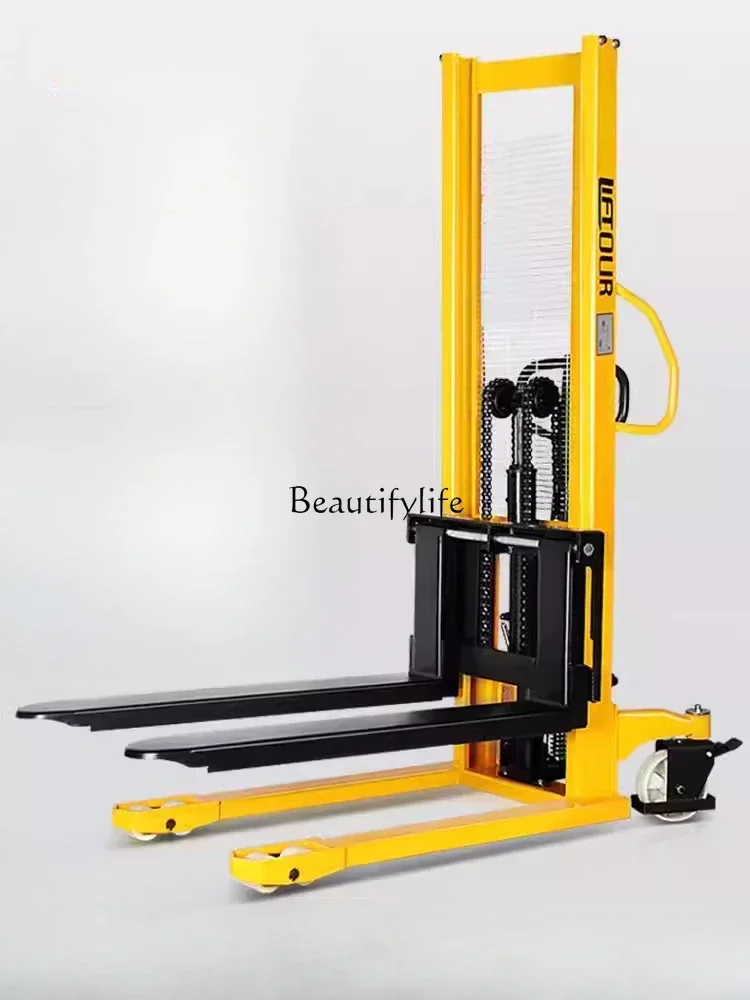 Manual Hydraulic Stacker Lifting Ton Trailer Handling and Loading Forklift