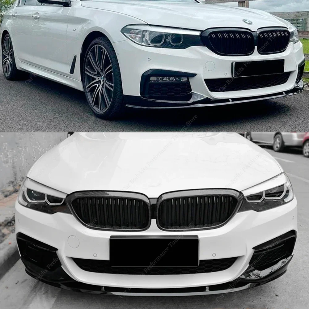 For Bmw G30 G31 Pre-Lci M Performance Style Front Bumper Lip Spoiler Splitter Diffuser 5 Series 520d 530i 530d M550i 2017-2020