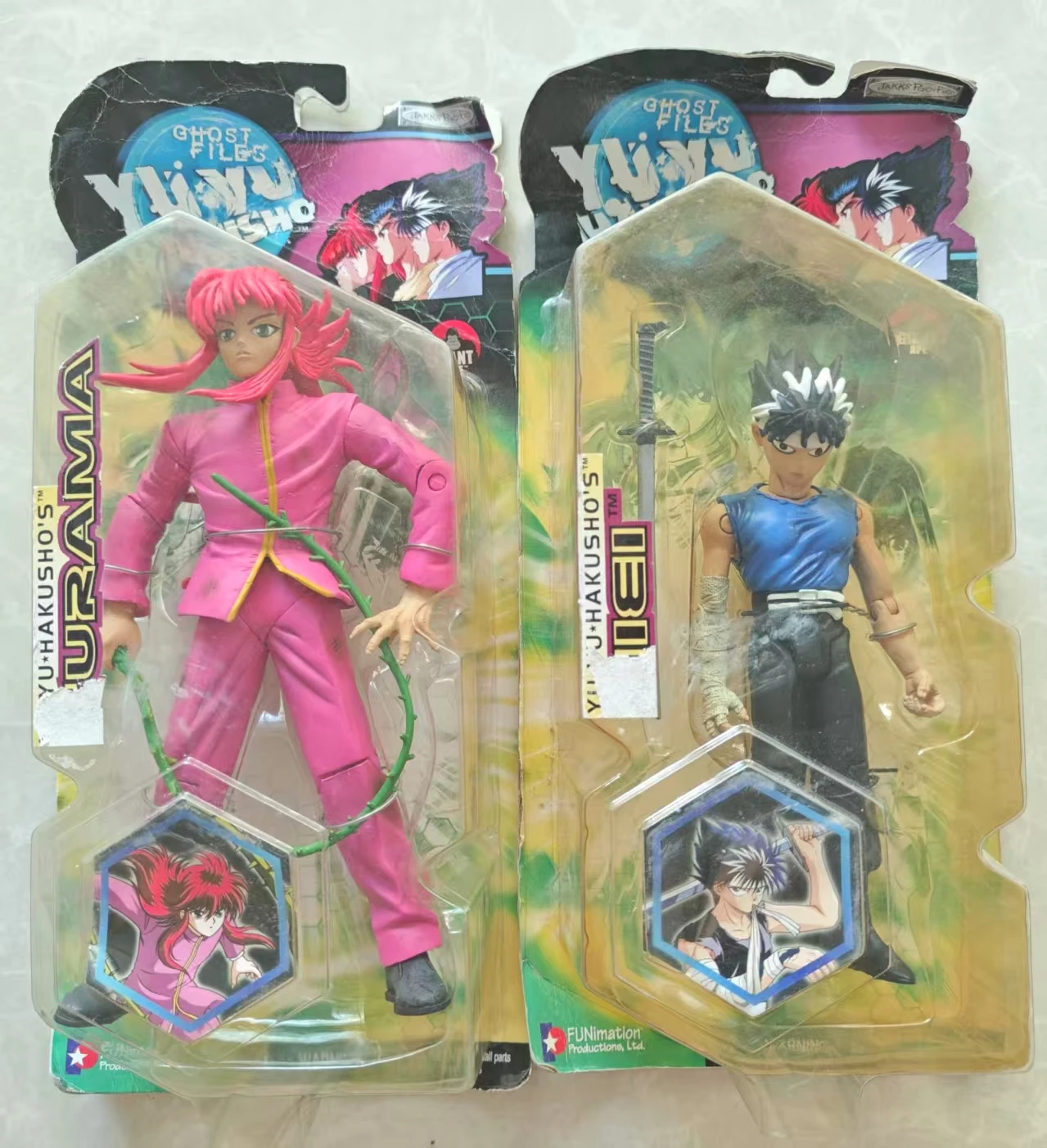 

2003 Yu Yu Hakusho Kurama and Hiei Action Figure Jakks Pacific With Whip Rare Collector’s Figure The box is slightly yellowed