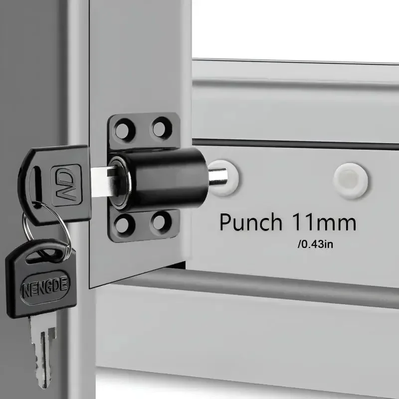 ZEXEF Sliding Door Window Locks With 2 Keys Baby Child Safety Protection Antitheft Door Window Security Lock Catches Set Candado