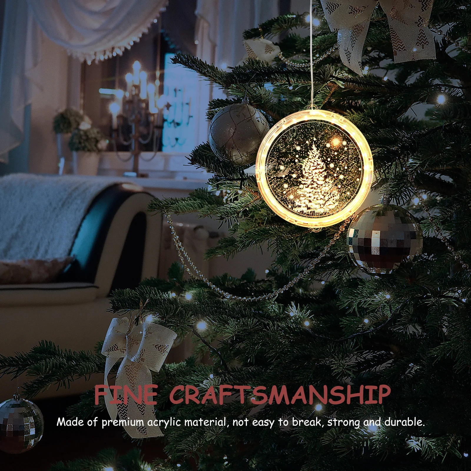

Christmas Window Light Acrylic Premium Decoration Strong Glow Xmas Indoor Decorative Light Holiday Party Adornment