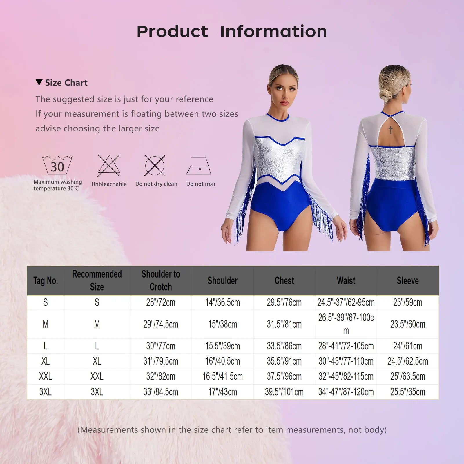Women Latin Cha-Cha Dance Leotard Long Sleeve Sequin Mesh Tassel Bodysuit for Ballroom Dancing Tango Rumba Samba Performance