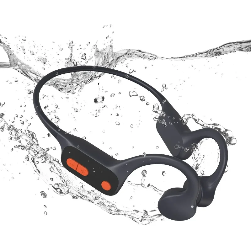 

Swimming Bone Conduction Bluetooth Headset Wireless Bluetooth 5.4 Open Silicone Swimming Headset