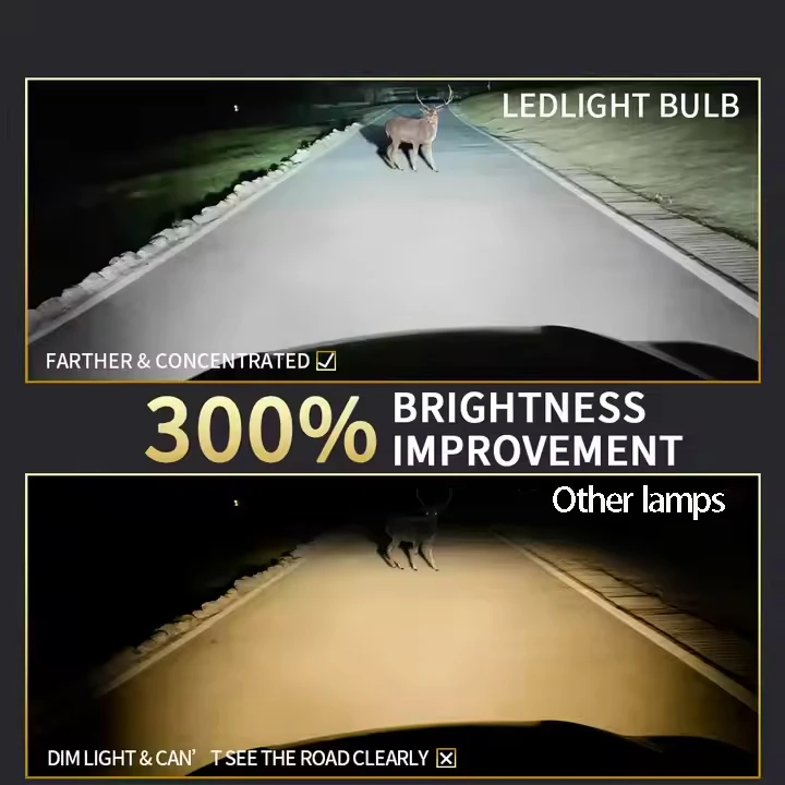 Erruson 380 واط 300000LM H4 LED H7 H11 سيارة العلوي لمبة عالية الطاقة CSP H1 H3 9005 9006 9012 HIR2 توربو مصباح 6000 كيلو سيارة ضوء 12 فولت