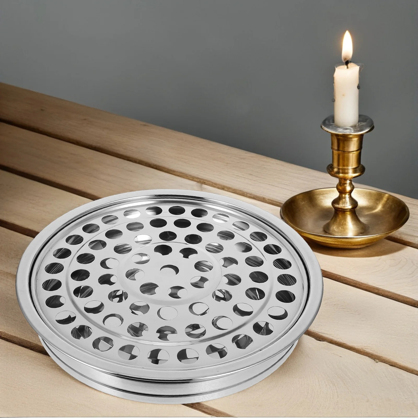 

Church Supplies 72 Cup Stainless Steel Communion Tray Stackable for Holy Services Stainless Steel Communion Plate