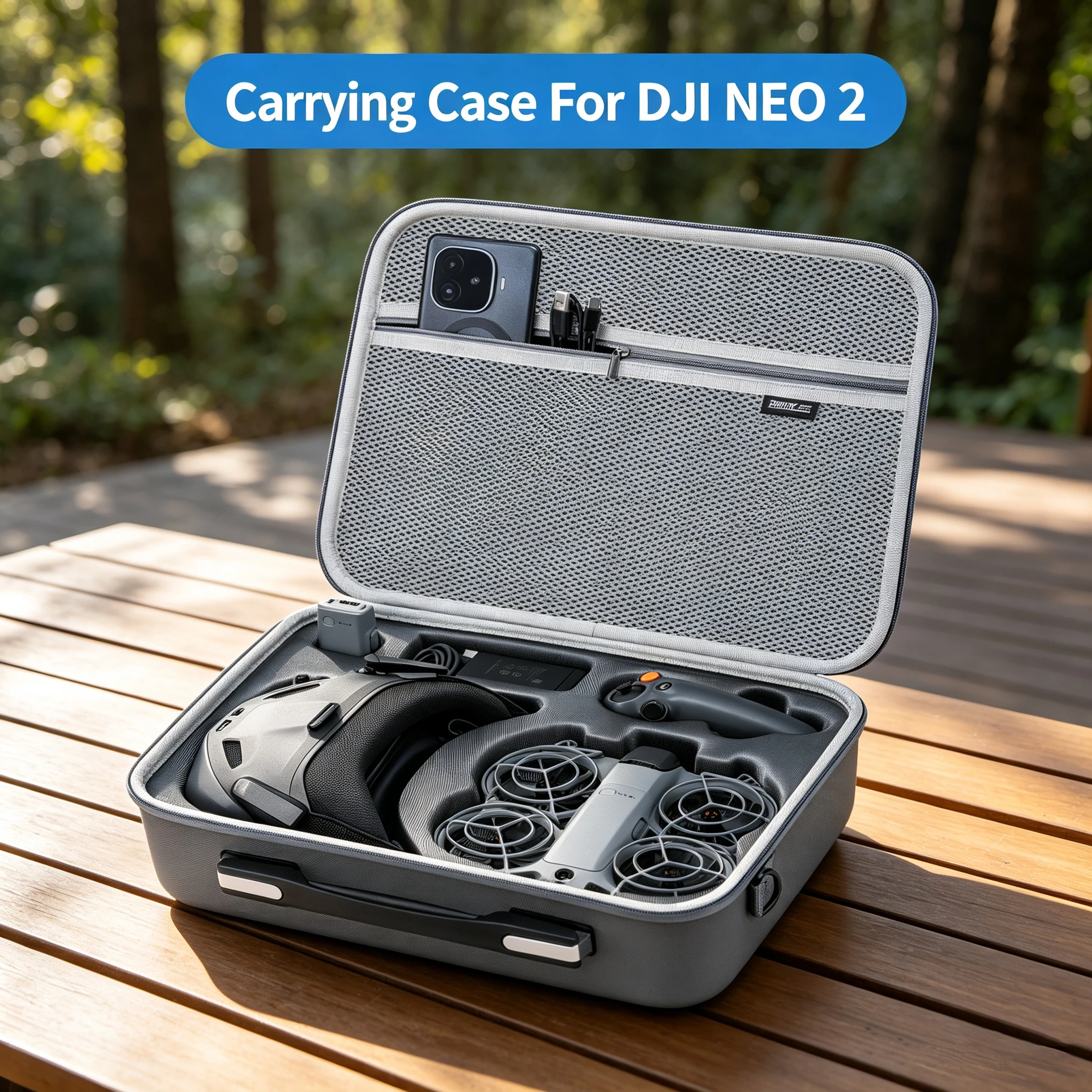 STARTRC Carrying Case for Neo 2 Motion Fly More Combo Support RC Motion 3, Goggles N3, Charging Hub Portable PU Traval Bag