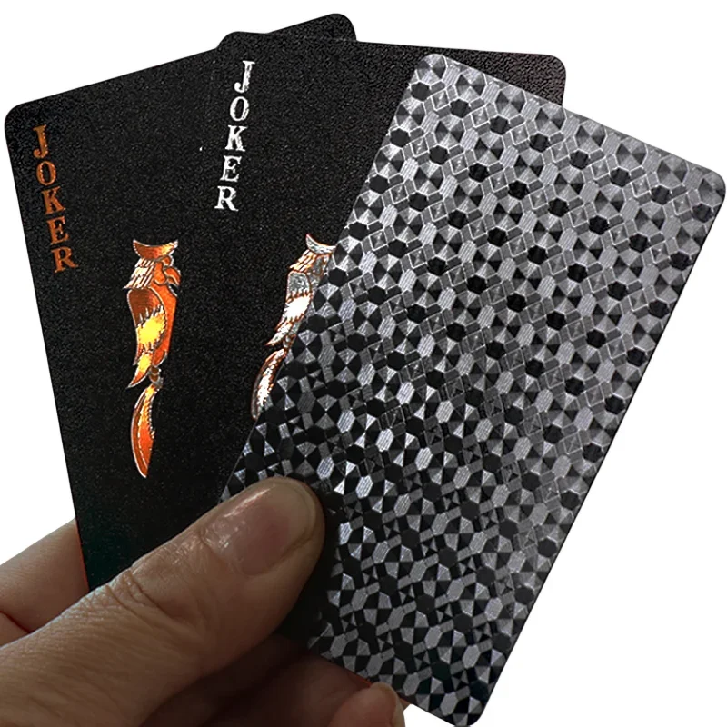 Color Black Gold Playing Card Plastic Poker Game Card Group Waterproof Poker Suit Magic Board Game Gift Collection