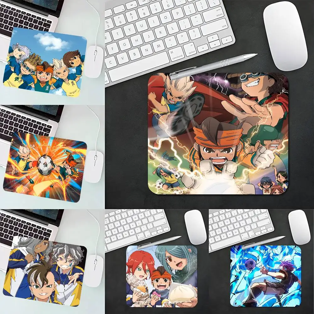 Anime Inazuma Eleven Mousepad Small LockEdge Mouse Pad For Gamers Computer Desk Pad Rectangular Anti-slip Rubber