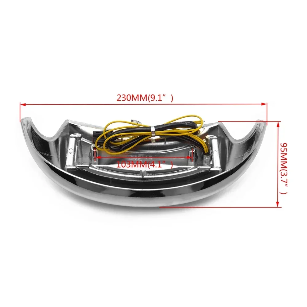 LED Auxiliary Rear Fender Tip Light for Harley Davidson 2009-later FLHTC, FLHTCU, FLHTCUL, FLHTK, FLHTKL and 2016-later FLTRU