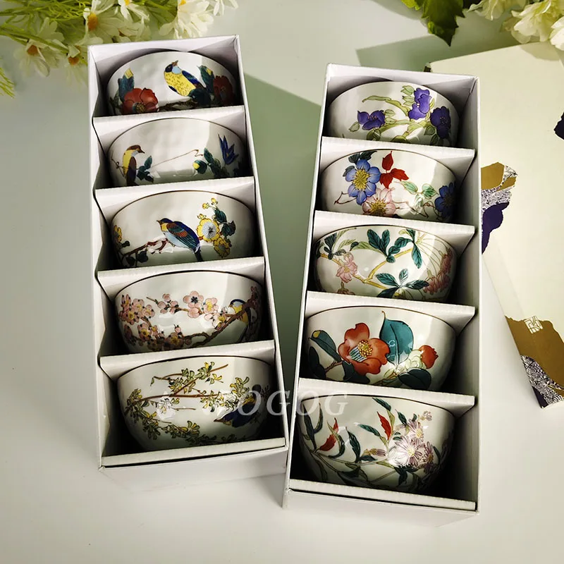 

Japanese Bone China Rice Bowl Vintage High Aesthetics Household Bowl Perfect for New Home Gift